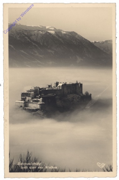ak120469 Salzburg, Hohensalzburg, hoch über den Wolken