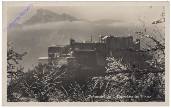 ak120505 Salzburg, Hohensalzburg u. Untersberg im Winter