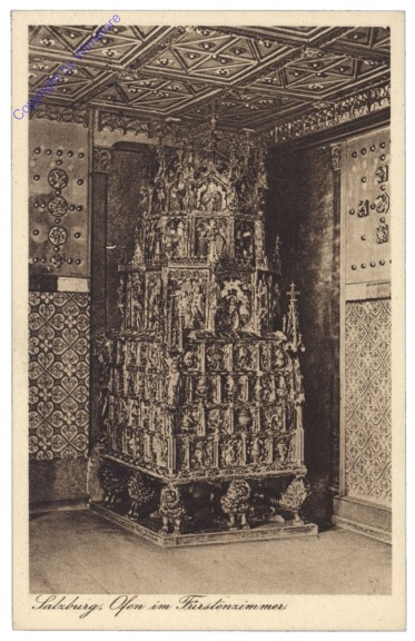 ak120521 Salzburg, Gotischer Ofen im Fürstenzimmer