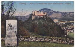Salzburg, Ein Blick von der Richterhöhe auf die Hohensalzburg u. Gaisberg