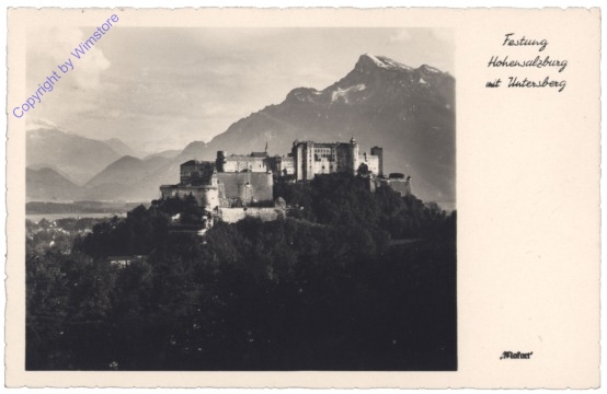 ak120534 Salzburg, Hohensalzburg mit Untersberg