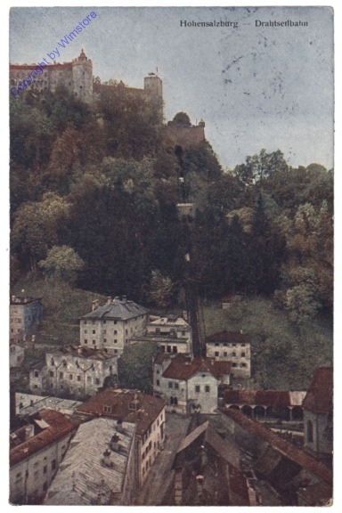 ak120548 Salzburg, Hohensalzburg, Drahtseilbahn