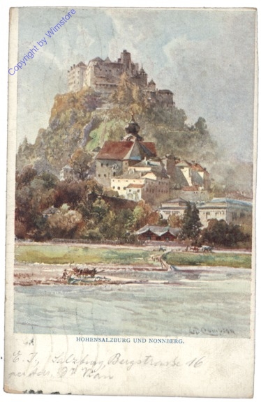 ak120553 Salzburg, Hohensalzburg und Nonnberg