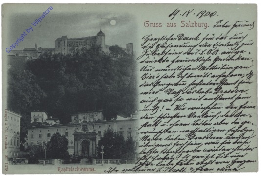Salzburg, Kapitelschwemme, Mondschein
