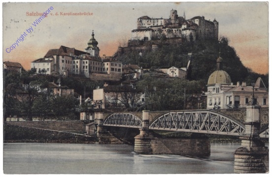 Salzburg, von der Karolinenbrücke