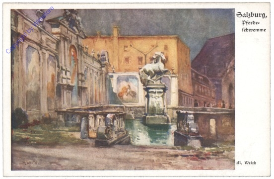 ak120657 Salzburg, Pferdeschwemme