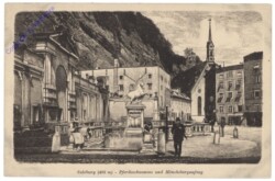 Salzburg, Pferdeschwemme und Mönchsbergaufzug