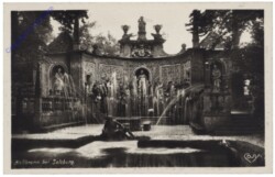 Salzburg, Schloss Hellbrunn, Wasserkünste, Tischgrotte