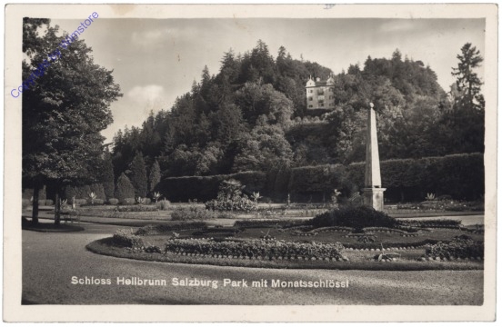 Salzburg, Schloss Hellbrunn, Park mit Monatsschlössl