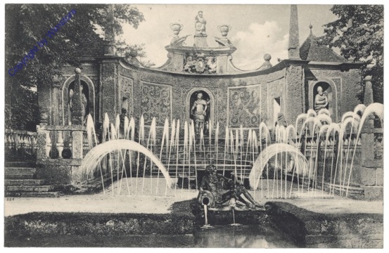 Salzburg, Schloss Hellbrunn, Fürstentisch-Grotte