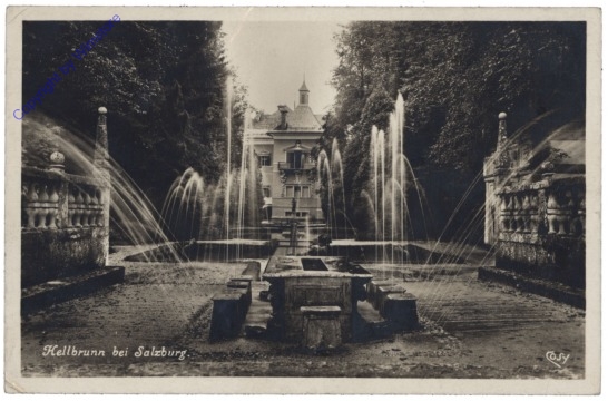 Salzburg, Schloss Hellbrunn, Fürstentisch und Lustschloß