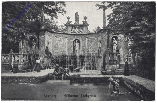 Salzburg, Schloss Hellbrunn, Tischgrotte