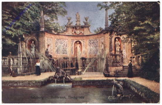 Salzburg, Schloss Hellbrunn, Tischgrotte