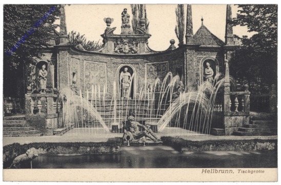 Salzburg, Schloss Hellbrunn, Tischgrotte
