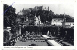 Salzburg, Schloss Mirabell, Mirabellgarten mit Festung