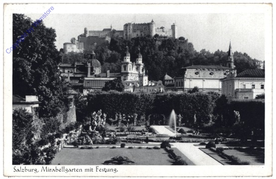Salzburg, Schloss Mirabell, Mirabellgarten mit Festung
