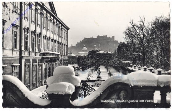 Salzburg, Schloss Mirabell, Mirabellgarten mit Festung