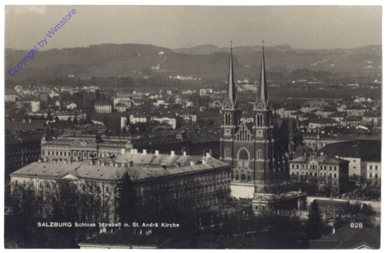 ak120842 Salzburg, Schloss Mirabell mit St. Andrä-Kirche