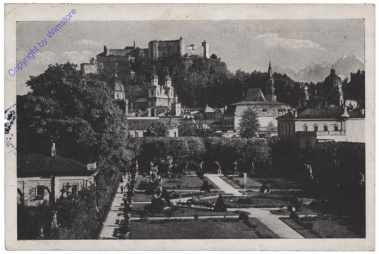 Salzburg, Schloss Mirabell, Mirabellgarten mit Festung