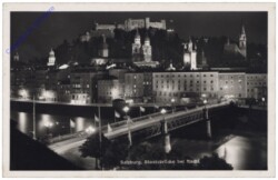 Salzburg, Staatsbrücke bei Nacht