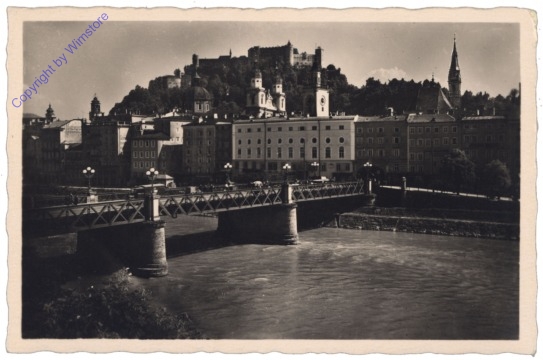 Salzburg, Staatsbrücke mit Rathaus