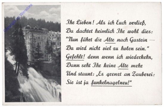 ak121086 Bad Gastein, Ortsansicht, Vers