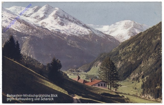 ak121215 Bad Gastein, Windischgrätzhöhe, Blick gegen Rathausberg und Schareck