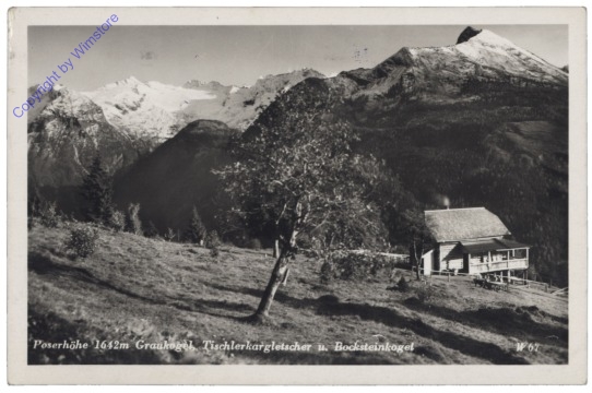ak121275 Bad Gastein, Poserhöhe, Graukogel, Tischlerkargletscher u. Bocksteinkogel