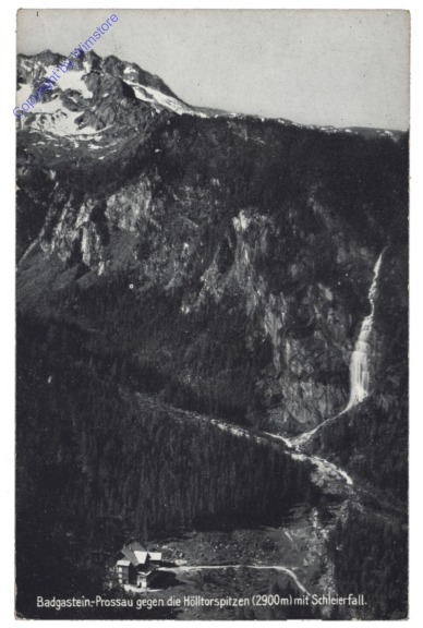 ak121346 Bad Gastein, Prossau gegen die Hölltorspitzen mit Schleierfall