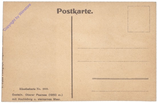 Bad Gastein, Oberer Paarsee mit Hochkönig u. steinernem Meer