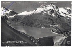 Kaprun, Kraftwerksanalgen Kaprun, Stausee Mooserboden, Mooserboden- u. Drossensperre