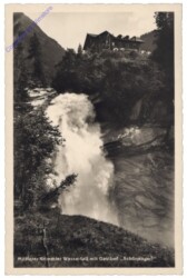 Krimml, Mittlerer Krimmler Wasserfall mit Gasthof "Schönangerl"