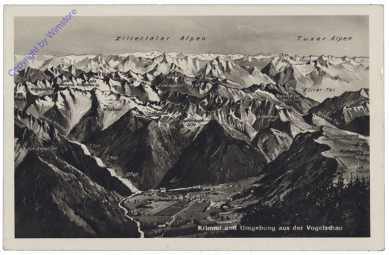 ak121842 Krimml, und Umgebung aus der Vogelschau