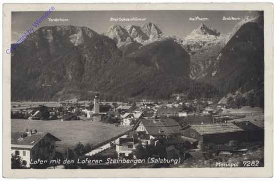 Lofer, mit den Loferer Steinbergen