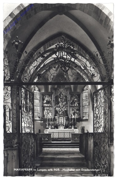 Mariapfarr, Hochaltar mit Gnadenstatue