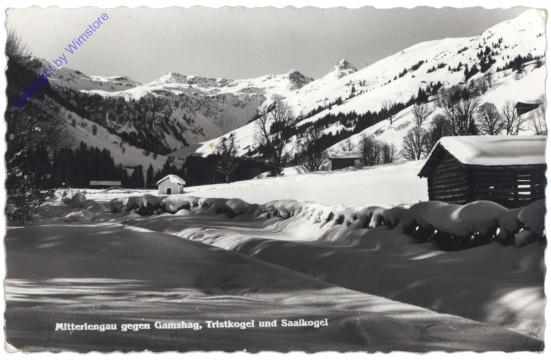 Saalbach-Hinterglemm, Mitterlengau gegen Gamshag, Tristkogel und Saalkogel