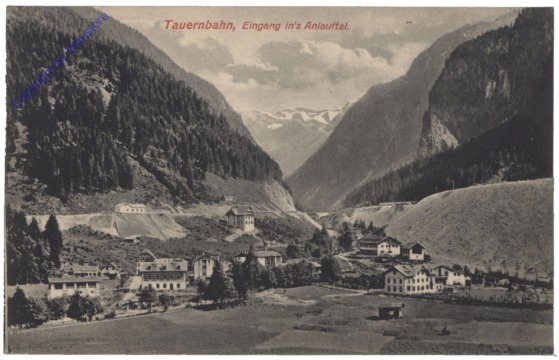 Schwarzach, Tauernbahn, Eingang in's Anlauftal