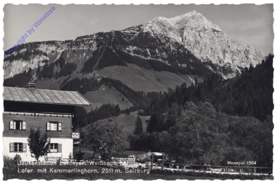 Weissbach bei Lofer, Jausenstation Lohfeyer, mit Kammerlinghorn