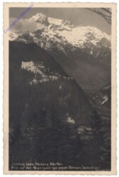 Werfen, Schloss bezw. Festung Werfen, Blick auf das Hagengebirge gegen Tanneck