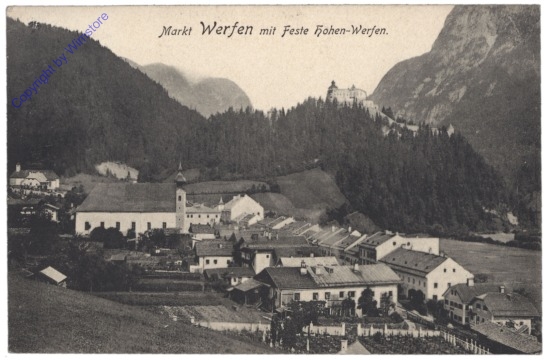 ak122460 Werfen, Markt Werfen mit Feste Hohen-Werfen