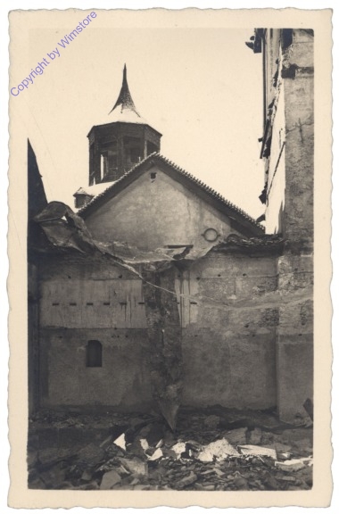 Werfen, Burg Hohen-Werfen. Bibliothekzimmer nach dem Brande am 8. Jänner 1931