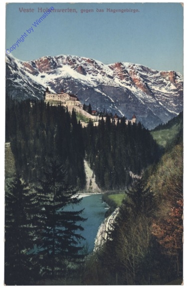 Werfen, Veste Hohenwerfen, gegen das Hagengebirge