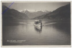 Zell am See, Zellersee, Motorboot u. Kitzsteinhorn