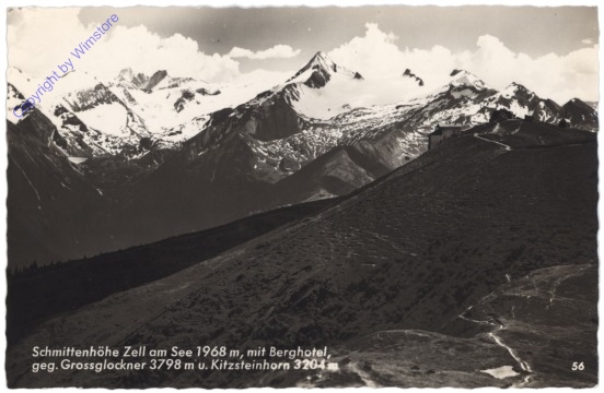 ak122538 Zell am See, Schmittenhöhe mit Berghotel geg. Großglockner u. Kitzsteinhorn