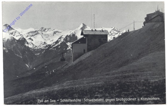 ak122575 Zell am See, Schmittenhöhe - Schwebebahn gegen Großglockner u. Kitzsteinhorn