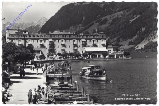 ak122598 Zell am See, Seepromenade u. Grand Hotel
