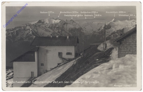 ak122647 Zell am See, Seilschwebebahn Schmittenhöhebahn, Bergstation