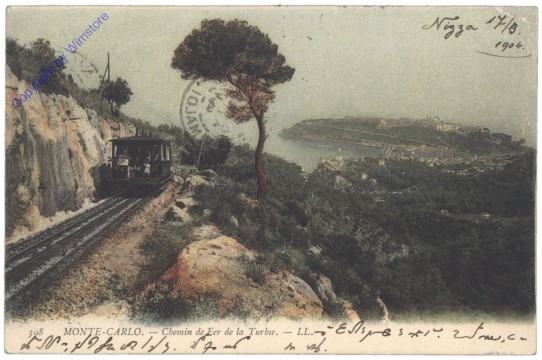 Monaco, Monte Carlo, Chemin de Fer de la Turbie