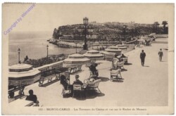 Monaco, Monte Carlo, Les Terrasses du Casino et vue sur le Rocher de Monaco
