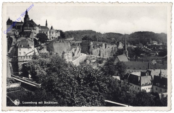 ak122800 Luxemburg, mit Bockfelsen